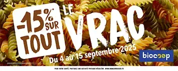 -15% sur le vrac ! -15% sur le vrac !